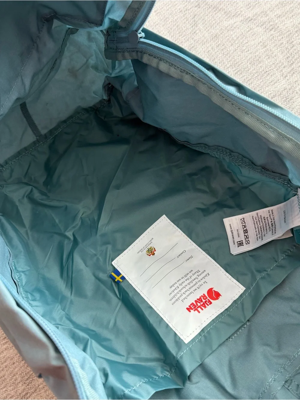 Fjällräven Kånken Sky Blue Green Casual School Everyday Backpack